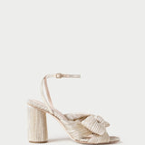 Roeffler Randall - Camellia Platinum Pleated Bow Heel