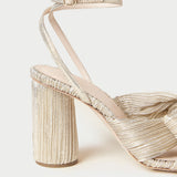 Roeffler Randall - Camellia Platinum Pleated Bow Heel