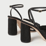 Roeffler Randall - Camellia Black Pleated Bow Heel