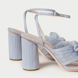 Roeffler Randall - Camellia Blue Pleated Bow Heel