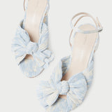 Roeffler Randall - Camellia Blue Floral Bow Heel