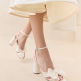 Roeffler Randall - Camellia Pearl Pleated Bow Heel