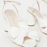 Loeffler Randall - Camellia White Pleated Bow Heel