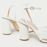 Roeffler Randall - Camellia White Pleated Bow Heel