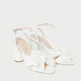 Roeffler Randall - Camellia White Lace Bow Heel