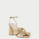 Loeffler Randall - Camellia Gold Pleated Bow Heel