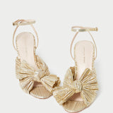 Loeffler Randall - Camellia Gold Pleated Bow Heel