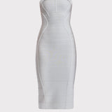 Herve Leger - S/L CROSS BACK BANDAGE MIDI DRESS