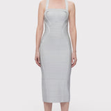 Herve Leger - S/L CROSS BACK BANDAGE MIDI DRESS