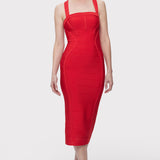 Herve Leger - S/L CROSS BACK BANDAGE MIDI DRESS