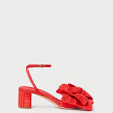 Roeffler Randall - Carmen Red Moiré Bow Sandal