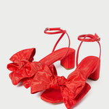 Roeffler Randall - Carmen Red Moiré Bow Sandal