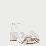 Roeffler Randall - Carmen Cream Satin Bow Sandal