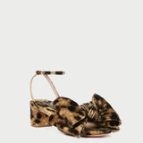 Roeffler Randall - Carmen Leopard Velvet Bow Sandal