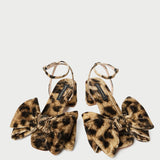 Roeffler Randall - Carmen Leopard Velvet Bow Sandal