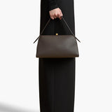 Khaite - Cate Bag in Dark Brown Pebbled Leather