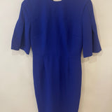 Roland Mouret Electric Blue Short-Sleeve Midi Dress Size FR 38 (UK 10)