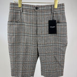 Saint Laurent Brown Houndstooth Mid Length Shorts FR 40 (UK 12)