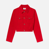 FRAME - The Tailored Denim Jacket -- Herrera Red