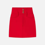 FRAME - The Corset Mini Skirt -- Herrera Red