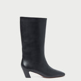 Roeffler Randall - Cleo Black Leather Mid-Calf Boot