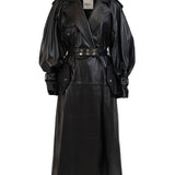 Elleme - Leather Trench Coat Black