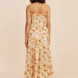 Posse - COBY STRAPLESS DRESS - CITRUS FLORAL