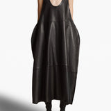 Khaite - Coli Dress in Black Leather