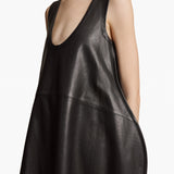 Khaite - Coli Dress in Black Leather