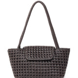 Elleme - Courrier Tote Woven Leather Dark Brown