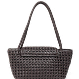 Elleme - Courrier Tote Woven Leather Dark Brown