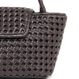 Elleme - Courrier Tote Woven Leather Dark Brown