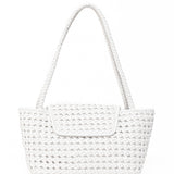 Elleme - Courrier Tote Woven Leather White