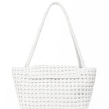 Elleme - Courrier Tote Woven Leather White