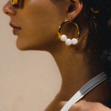 Cult Gaia - LEONIE EARRING - GOLD PEARL