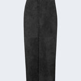 DUCIE - Chicago Suede Maxi Skirt