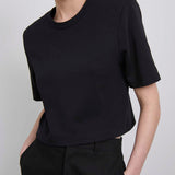 WARDROBE.NYC - Crop Shoulder Pad T-Shirt