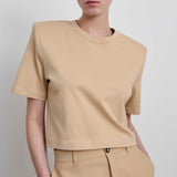 WARDROBE.NYC - Crop Shoulder Pad T-Shirt