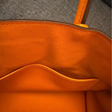 Hermès Orange Birkin 30 Bag in Swift Leather With Palladium Hardware