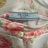 Prada Baby Blue Silk Floral High-Rise Pants Size IT 44 (UK 12) RRP £1,195