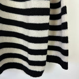 Christian Dior Black and White Striped Cashmere Jumper with Green Dragon Detail Size FR 36 (UK 8)RRP 2500£