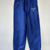 Prada Blue Re-Nylon Track Pants with Stitched Logo Detail Size IT 38 (UK 6)