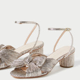 Loeffler Randall - Dahlia Champagne Pleated Bow Heel