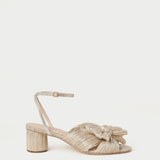 Loeffler Randall - Dahlia Platinum Pleated Bow Heel