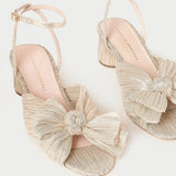 Loeffler Randall - Dahlia Platinum Pleated Bow Heel