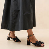 Loeffler Randall - Dahlia Black Pleated Bow Heel