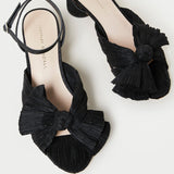 Loeffler Randall - Dahlia Black Pleated Bow Heel