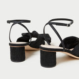 Loeffler Randall - Dahlia Black Pleated Bow Heel