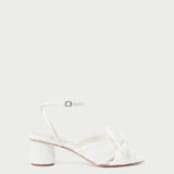 Roeffler Randall - Dahlia White Pleated Bow Heel