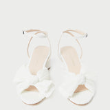 Loeffler Randall - Dahlia White Pleated Bow Heel